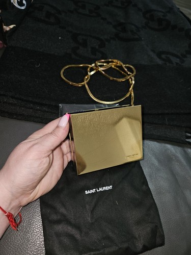 Saint Laurent YSL Metal Gold Antico Tuxedo Cigarette Box