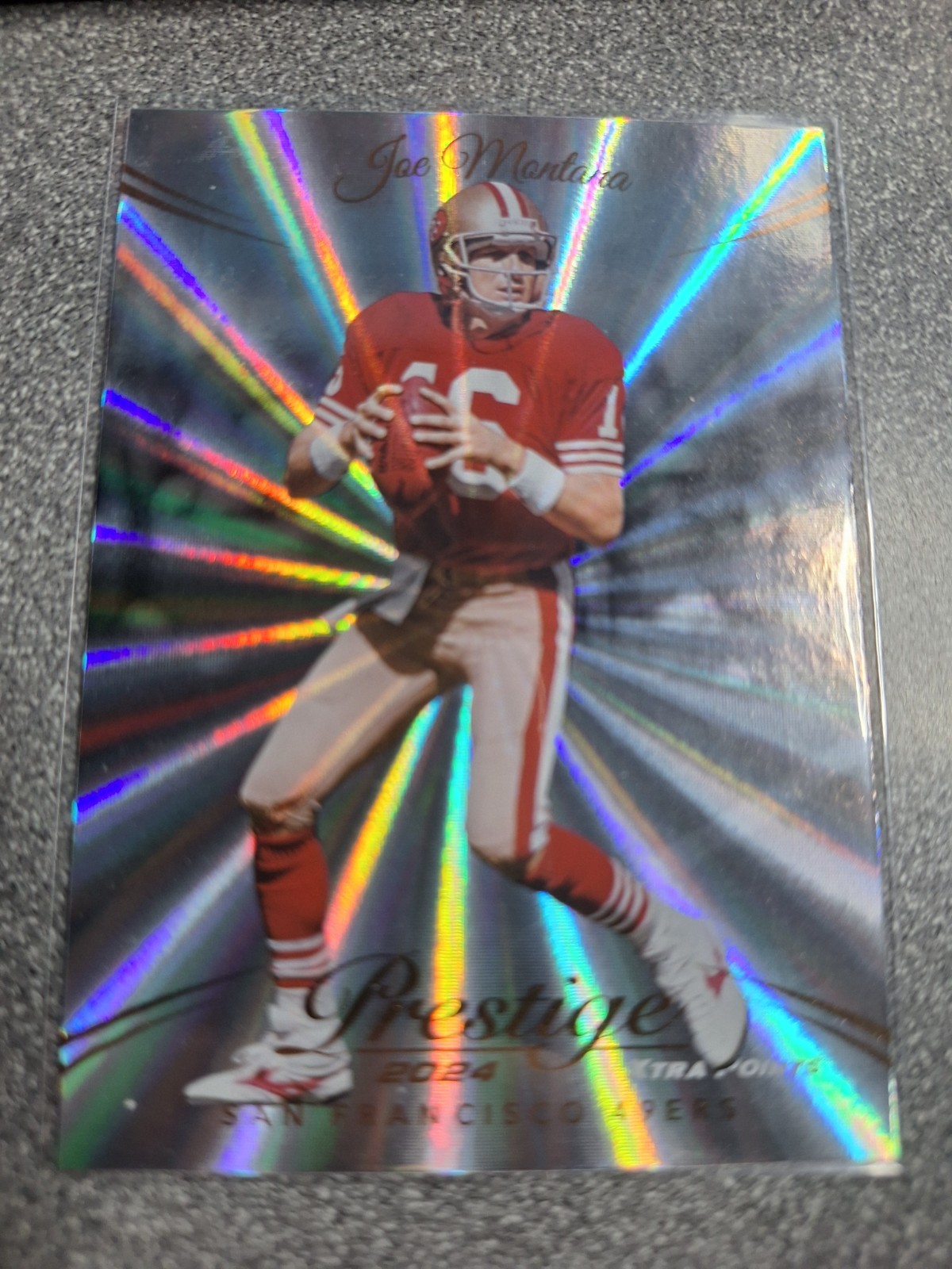 2024 Panini Prestige - Joe Montana #263 Xtra Points Sun Burst  T300
