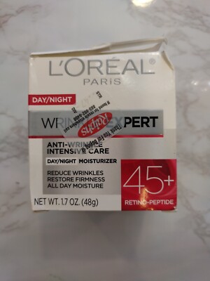 L'OREAL 45+Day/Night Wrinkle Expert Retino-Peptide Facial Moisturizer Dmgd Box