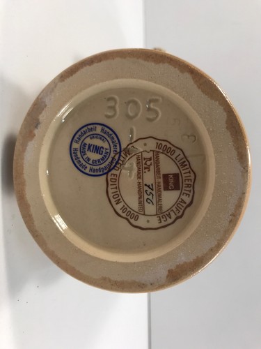 King Beer Stein Handmade Edition 3991 Germany