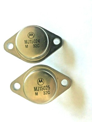 MJ15024 NPN + MJ15025 PNP Audio Power  16A 200-250V 250W TO-3