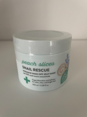 Peach Slices Snail Rescue Intensive Wash Off Jelly Face Mask Snail Mucin 3.38 Oz