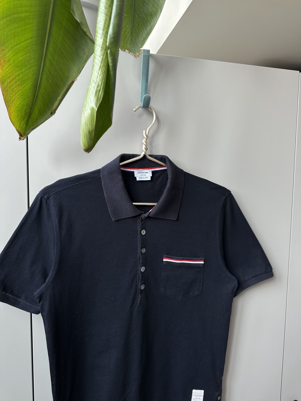■THOM BROWNE■ Short sleeve polo one piece navy FJD027A0005 Thom Browne Navy Polo Men's Small | eBay