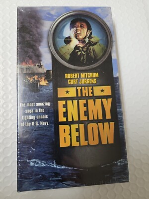 The Enemy Below (VHS, 1991) Robert Mitchum, Kurt Jergens. NEW, factory sealed.