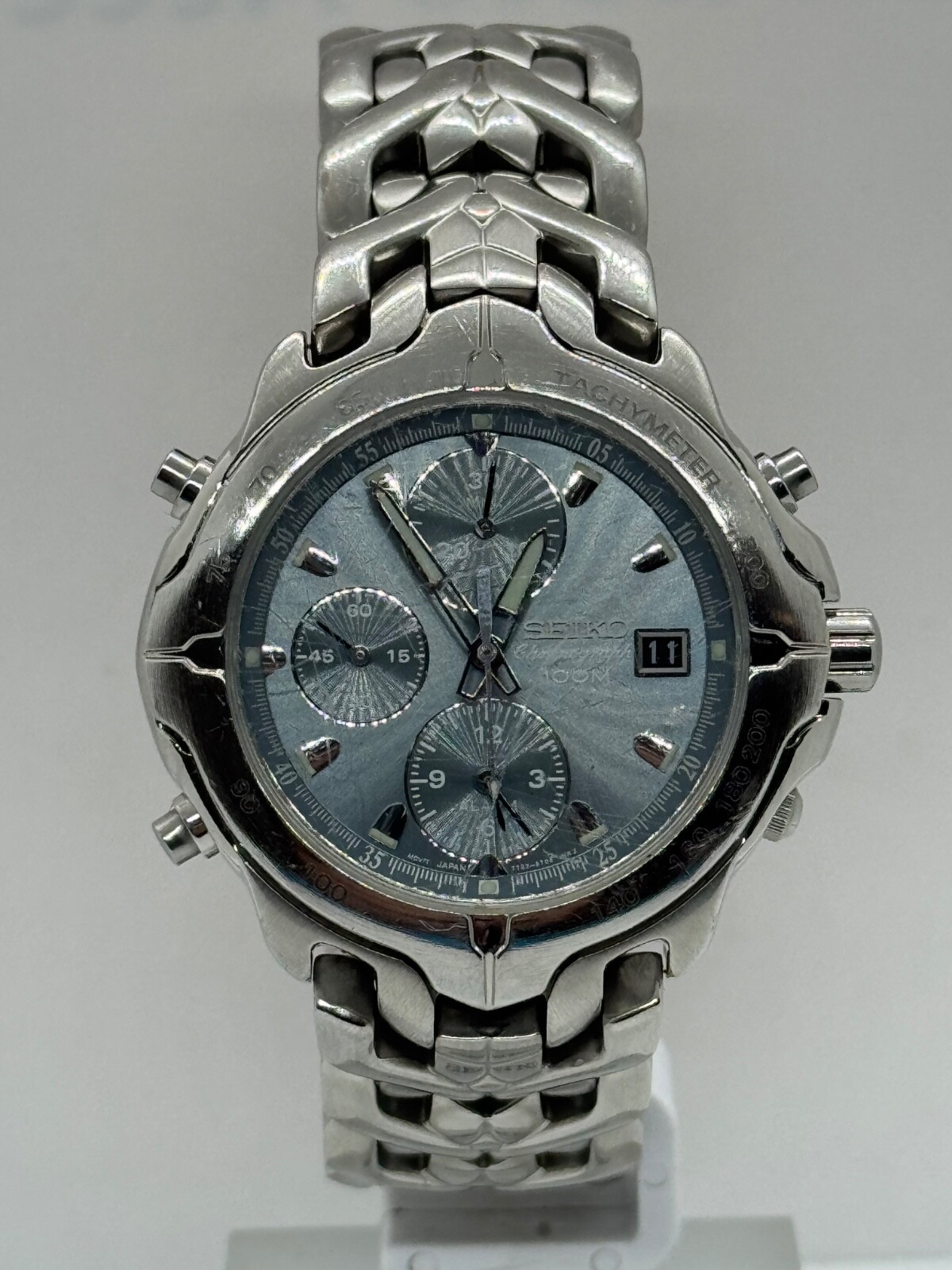 たっくん様SEIKO クロノグラフ 7T32-6K50 Vintage Seiko 7T32-6N50 Chronograph 100m Alarm Men's Wrist Watch