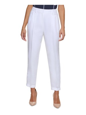 

CALVIN KLEIN Женские белые укороченные брюки с крючками и планкой Petites, Белый, T23PA513