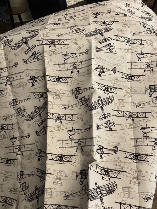 Ambesonne Old Fashioned Transportation 5 yards home decor fabric Airplanes