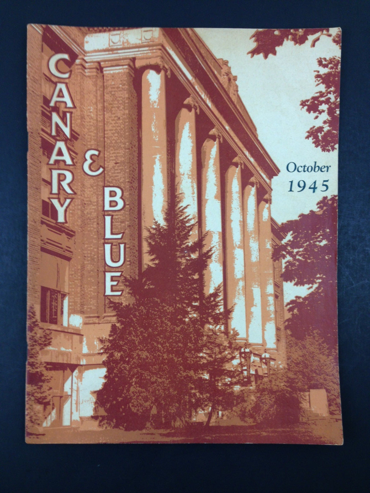 Vintage 1940's The Canary and Blue Allentown High School Monthly Book WW2 1945 +