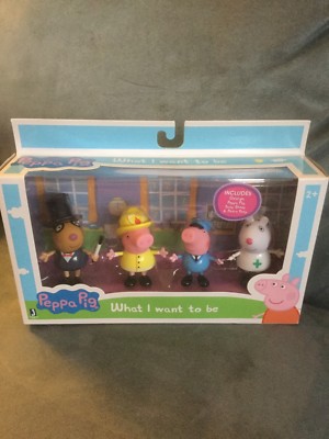 PEPPA PIG 4 PIECE WHAT I WANT TO BE FIGURINE PLAYSET AGES 2+ - NEW IN BOX