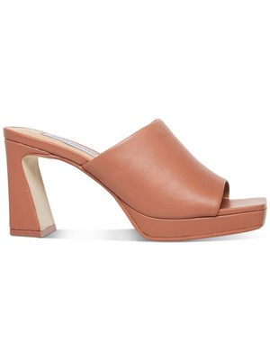 

STEVE MADDEN Женские бежевые туфли-мюли на платформе 1 дюйм, кожаные туфли на каблуке, 8 м, Бежевый, DEDI02S1