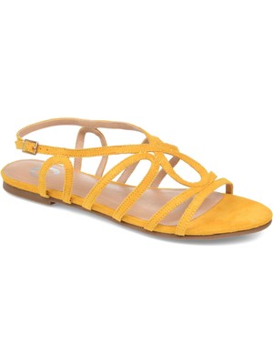 

JOURNEE COLLECTION Женские желтые медовые сандалии с открытым носком и пряжкой, 10 м, Желтый, HONEY-SANDAL