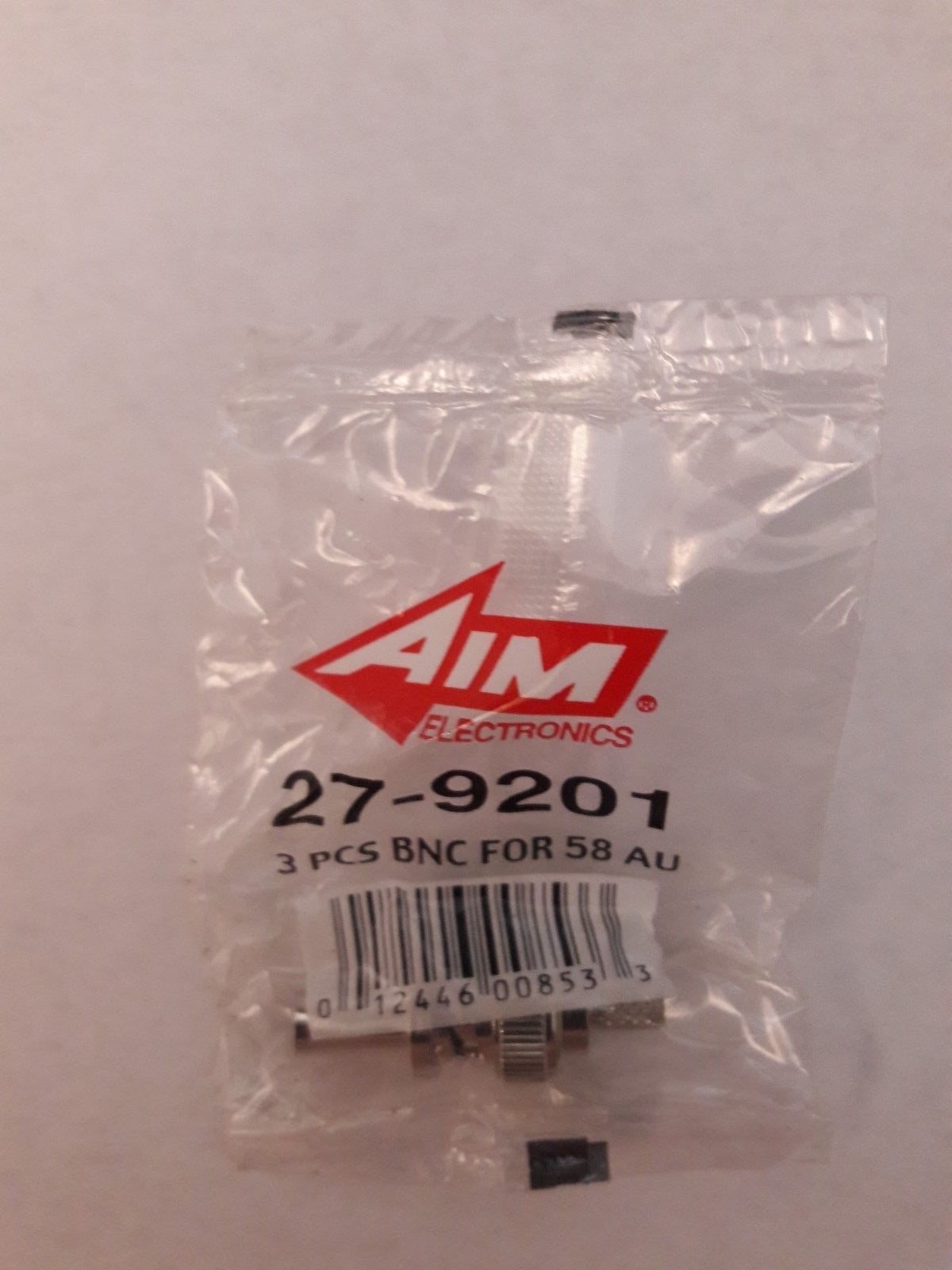 10  AIM 3-Piece Crimp BNC Plug 27-9201 For Alum coax Brand New in sealed packs
