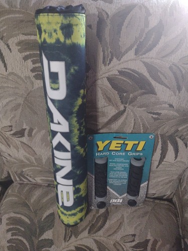 NOS Yeti Hard Core ODI Speed Grips Grey / Black MTB Bike Bicycle Vintage