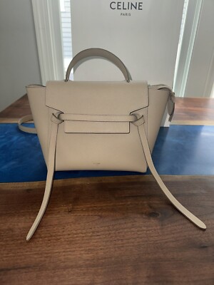 Celine Micro Belt Bag Light Taupe Nano Pico Mini Grained Calfskin Beige $2000