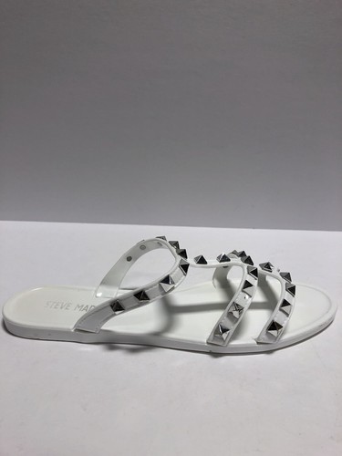 Steve Madden Women's Steer, White Slide Sandals, Size 6M | eBay
