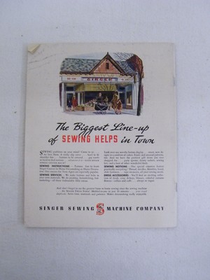 Vintage 1947 Singer Dressmaking Guide Catalog