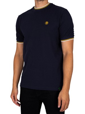 

Мужская вязаная футболка Trojan, синяя, Синий, TC/1033-NVY