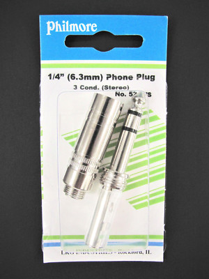 1/4'' Shielded Stereo Phone Plug - TRS - Solder Terminals - Philmore 524WS