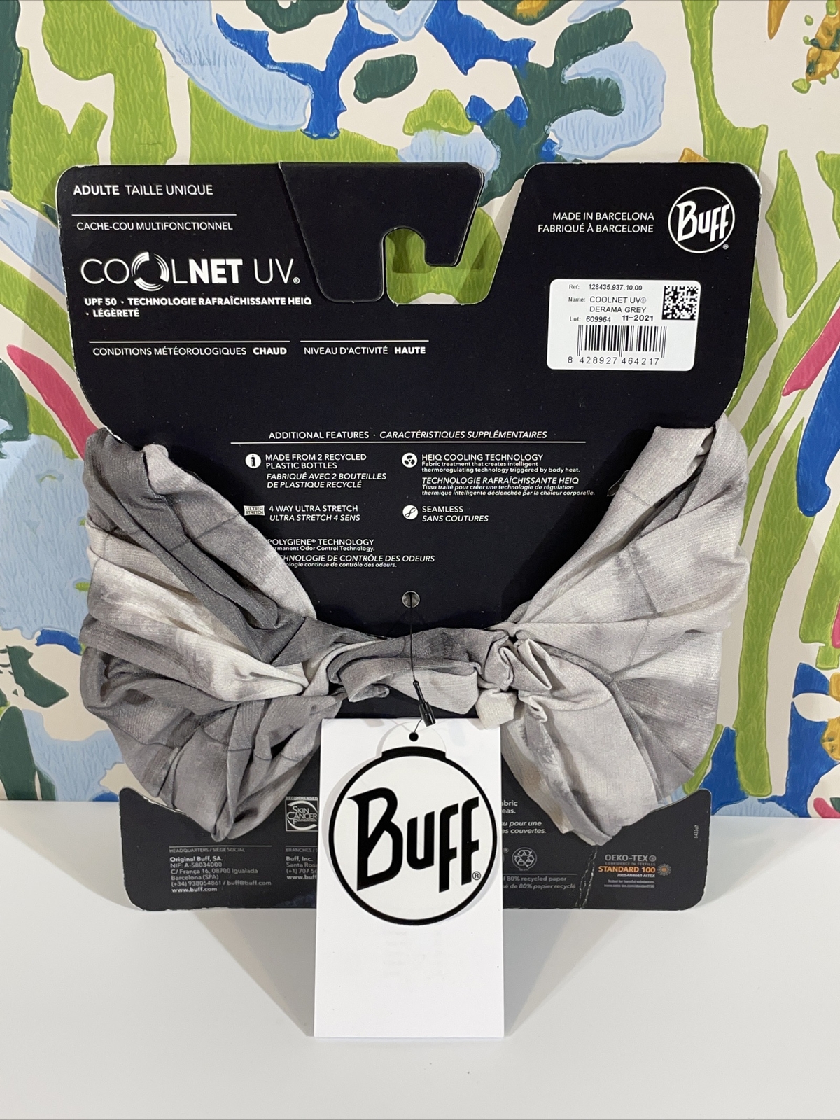 NEW! Buff Coolnet UV Multifunctional Neckwear Headwear UPF 50 Lightweight Derama