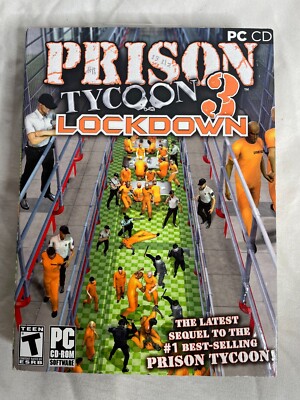 Prison Tycoon 3 Lockdown PC Game Big Plastic Box Cardboard Sleeve ValuSoft THQ 