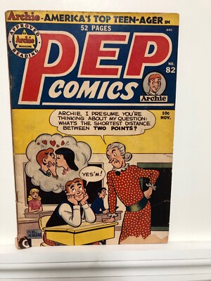 Pep Comics  # 82   GOOD VERY GOOD   November 1950  Piece missing bottom front
