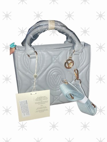 NEW Orlandi Valentino Grey Crossbody Handbag Purse Style V