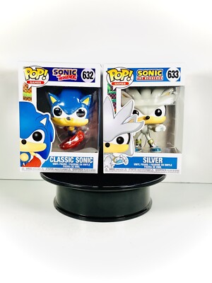Funko Pop: SONIC The Hedgehog Movie-  SONIC #632 & SILVER #633  Ships Fast!!