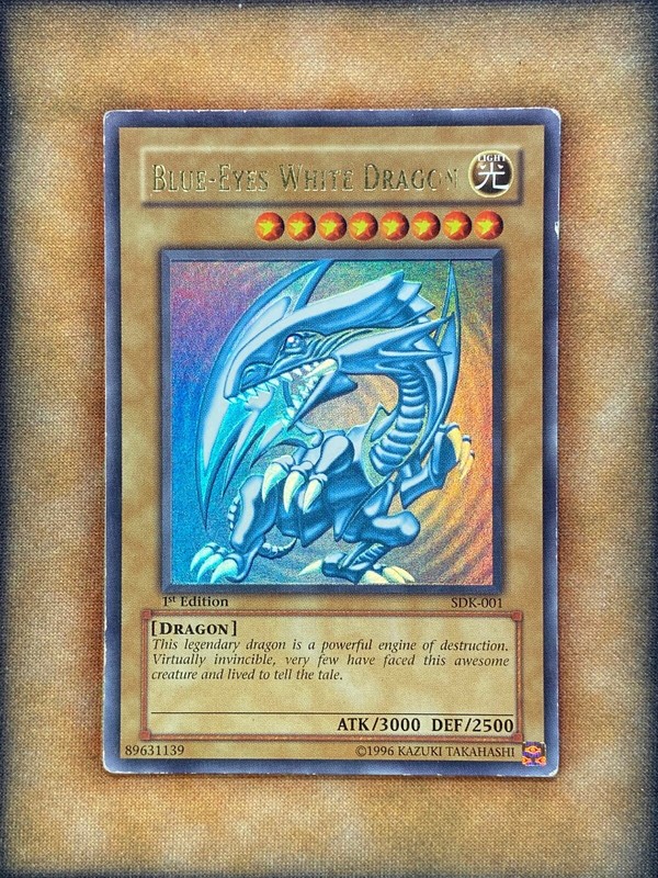 Yugioh Blue-Eyes White Dragon SDK-001 Ultra Rare 1ST EDITION MP | eBay