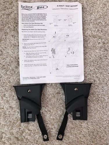 Britax B-Agile Bob Travel System Recall Repair Kit H1 Adapters w/Instruction NEW