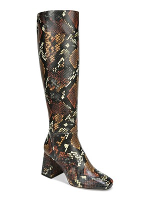 

CIRCUS BY SAM EDELMAN Женские черные ботинки на молнии со змеиным принтом Karina на блочном каблуке, Черный, H4124S3