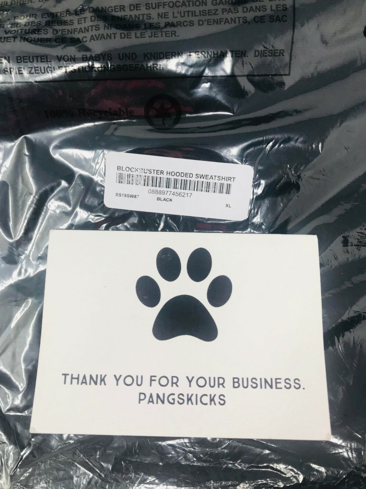 Pre-owned Supreme Blockbuster Hooded Sweatshirt Black Hoodie Size Xl