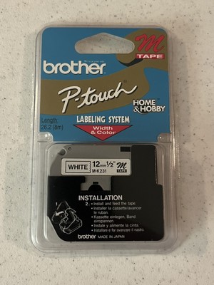 BROTHER P-TOUCH M-Tape 12mm 1.5  White M231