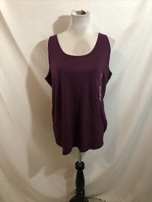 Northcrest  Potent Purple  Tank Top - Womens 2X, NWT, Bust 21.5 