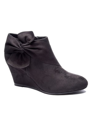 

CL BY LAUNDRY Женские черные яркие ботильоны на танкетке с круглым носком, размер 6,5 м, Черный, VIVID SUEDE