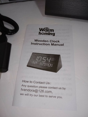 Led Wooden Digital Alarm Clock