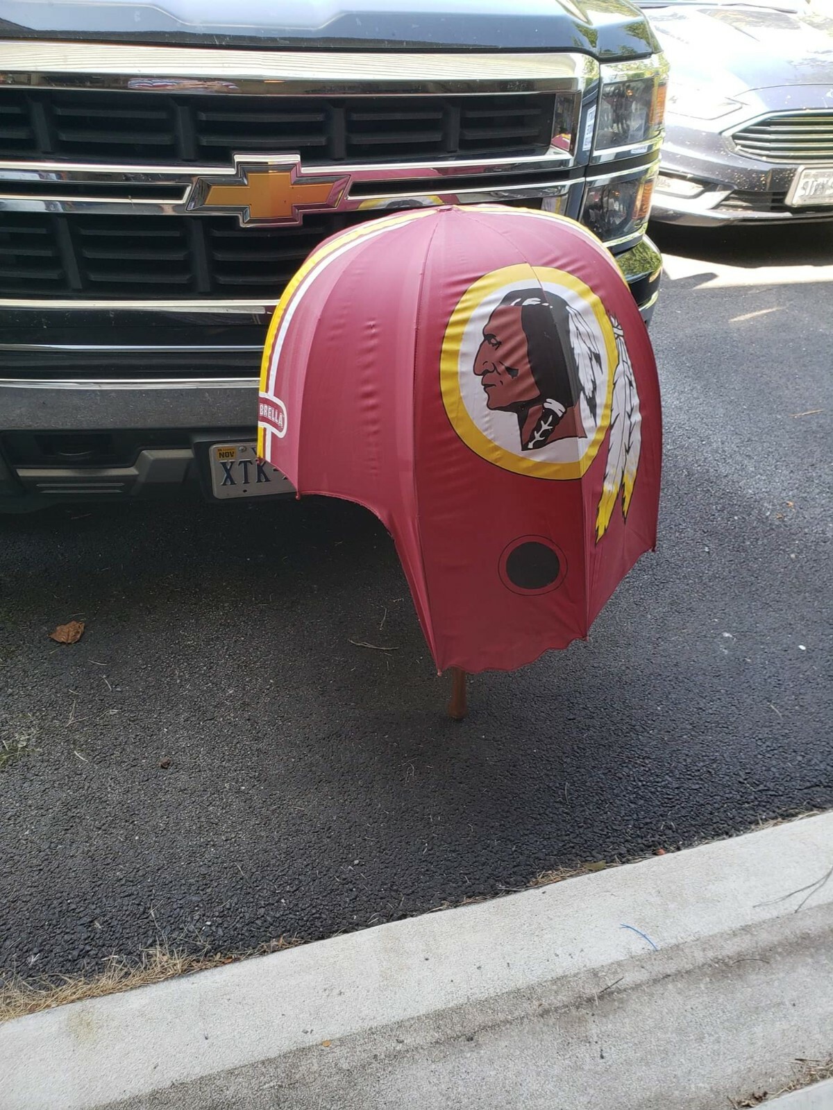 Redskins umbrella helmet pennant plaque