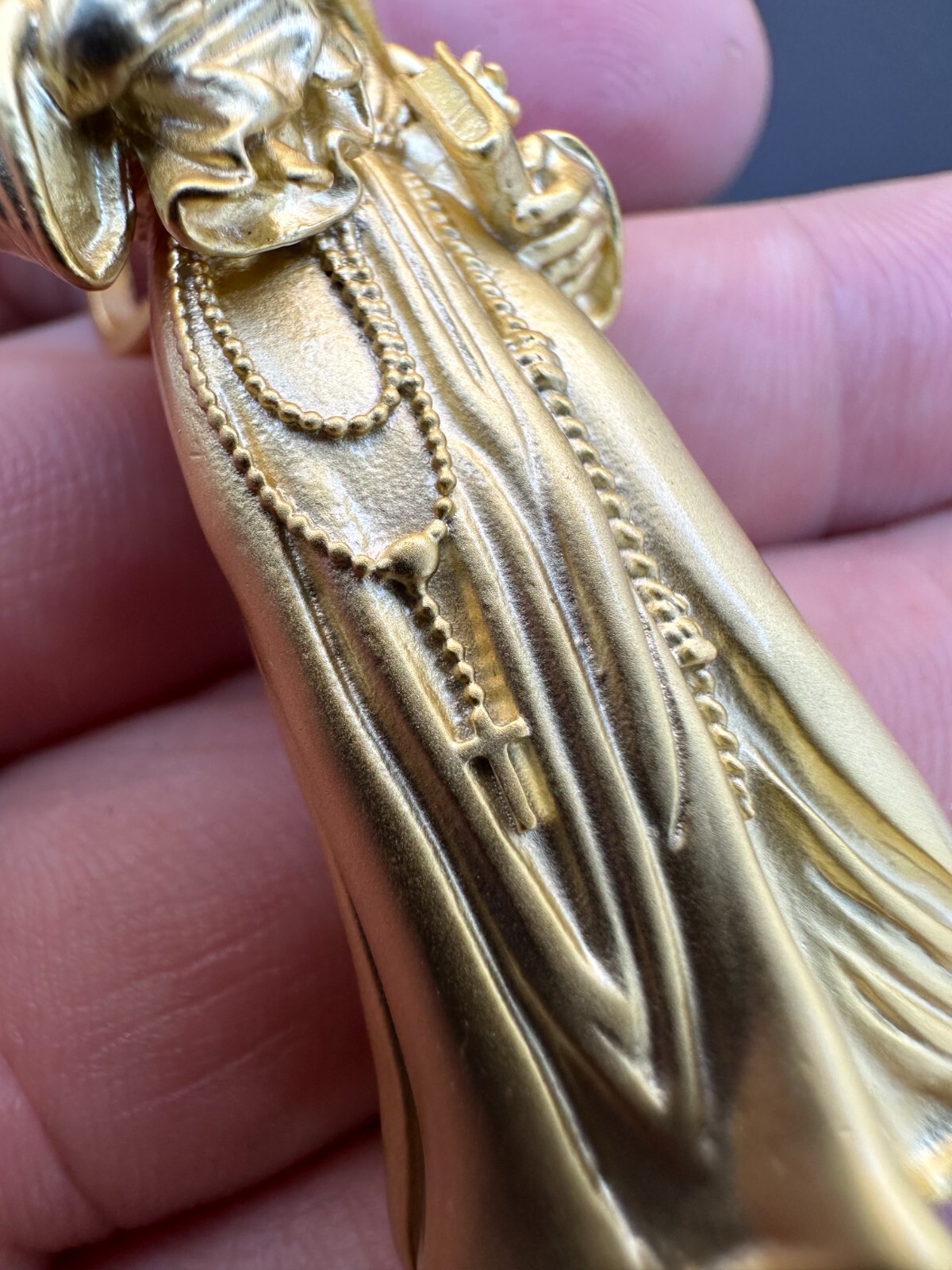 Pre-owned Harlembling Heavy 3d St Joseph W Baby Jesus Real 925 Silver 14k Yellow Gold Pendant Necklace