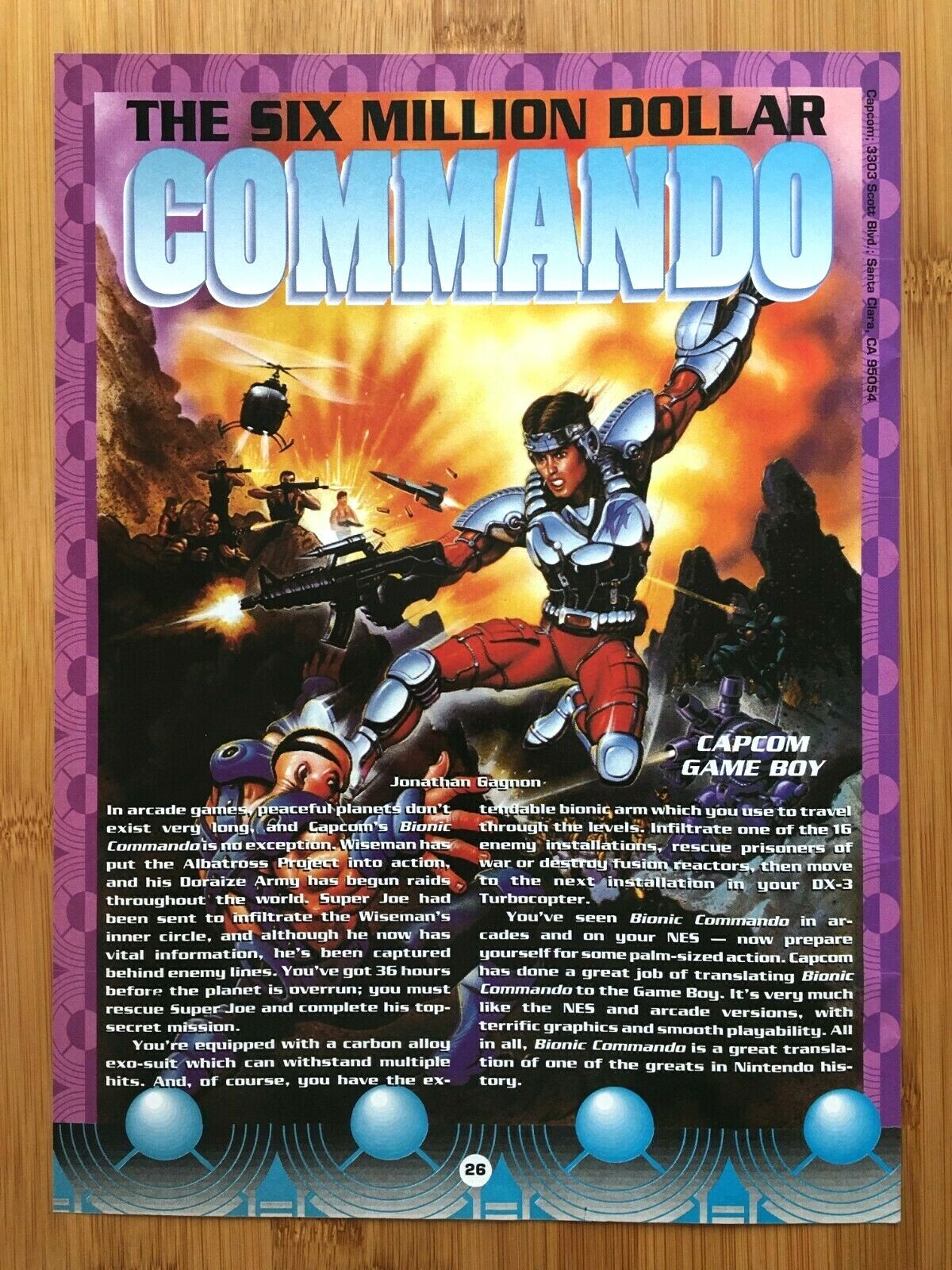 Bionic Commando NES Game Boy 1992 Print Ad/Poster Page