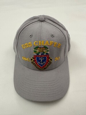The Corps USS Chafee DDG 90 FPTT Light Gray Baseball Cap Hat One Size