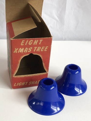 Vintage Empire Plastics - 2 Bell Christmas Light Covers Shades Original Box