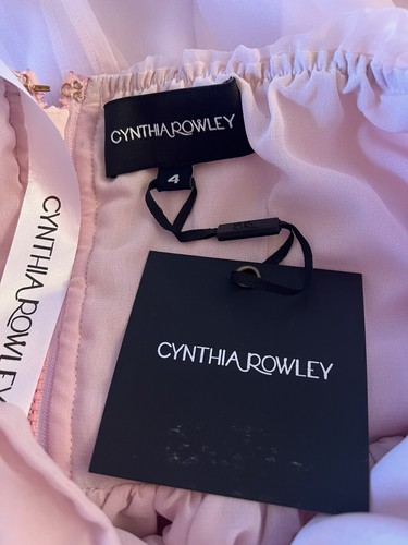 Pre-owned Anthropologie Cynthia Rowley Organza Flower Dress Size 4 $475.00 In Pink
