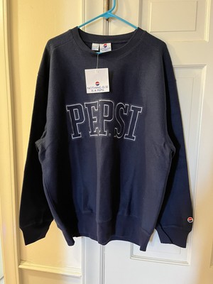 VINTAGE PEPSI COLA NAVY BLUE SWEATSHIRT 1990's - NOTHING ELSE IS A PEPSI - XL
