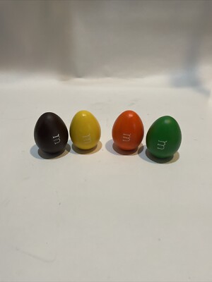 Ceramic M&M Eggs, Set Of 4