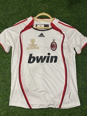 AC Milan 2006/07 Kaka #22 White Short Sleeve Soccer Jersey Mens Medium