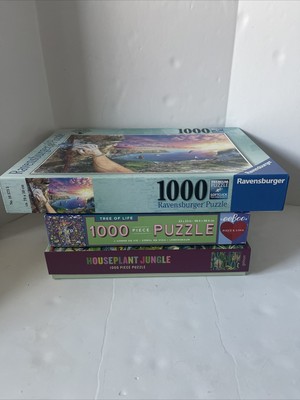 Ravensburger Rock Climbing 1000 Pc Puzzle Lot 3 Comp Tree Of Life Houseplant