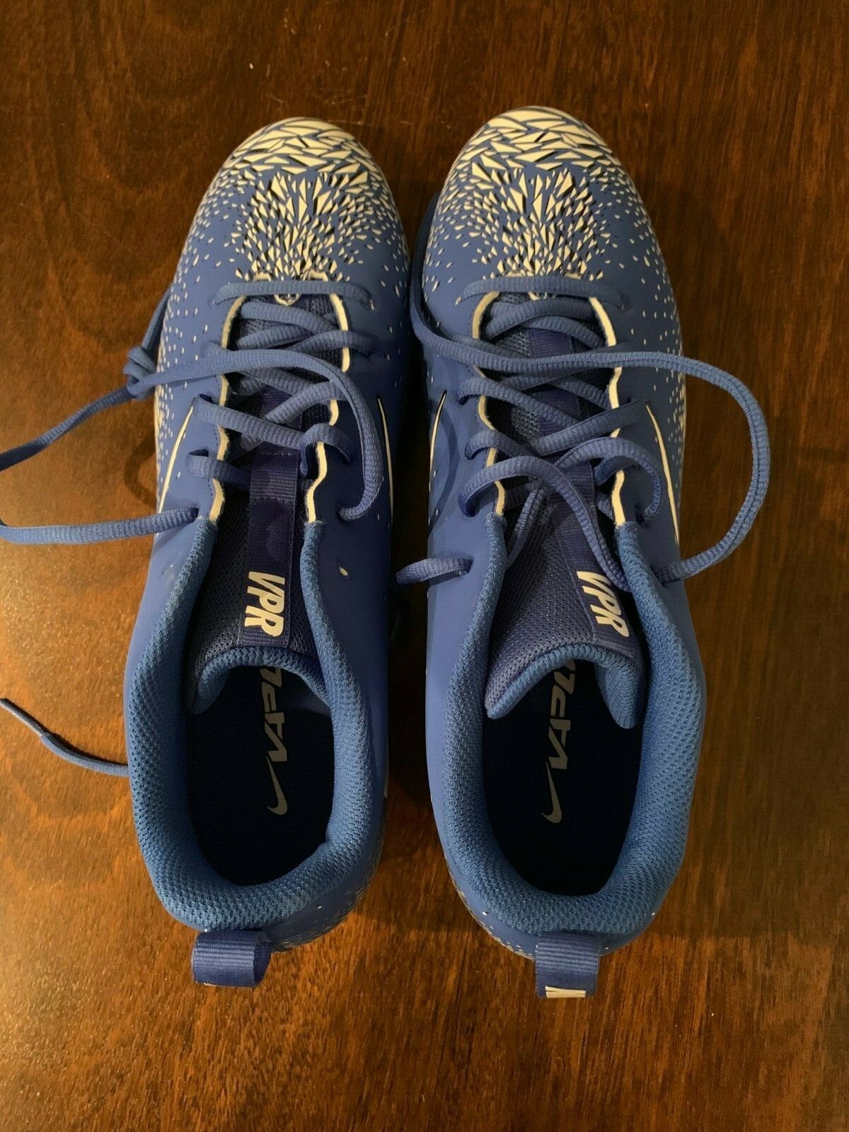 NIKE Vapor Varsity Low TD Football Cleats Men's 12 Blue White 880319-410 NWOB