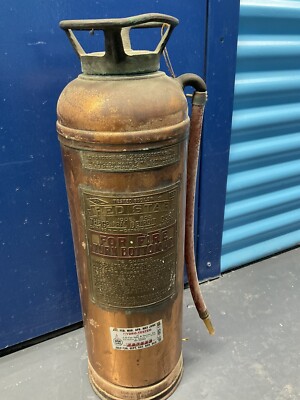 VTG. RED STAR COPPER FIRE EXTINGUISHER 1971
