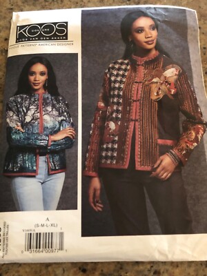  VOGUE AMERICAN DESIGNER #V1608 - KOOS COUTURE - LADIES JACKET PATTERN SM-XL FF