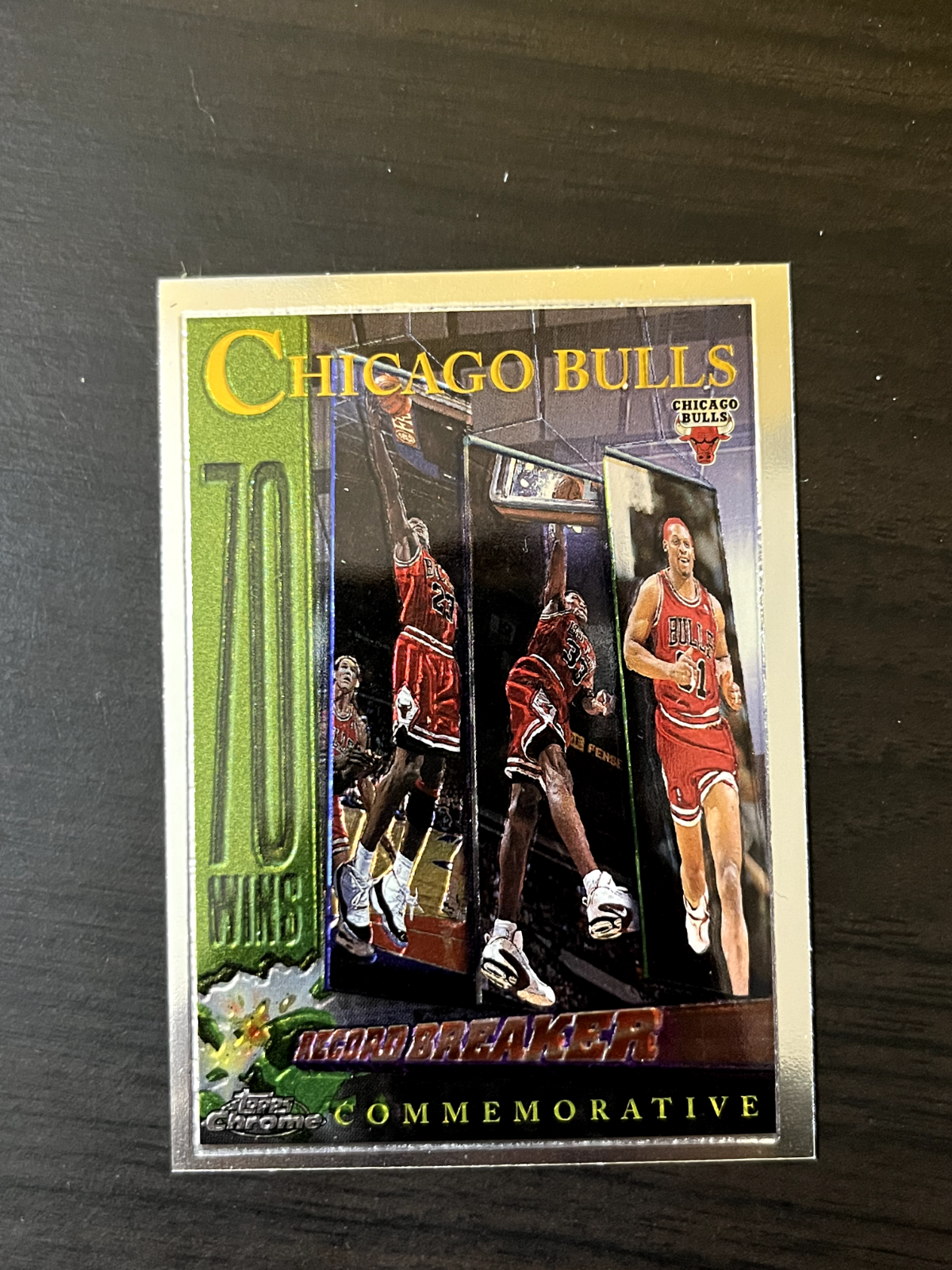 その他 96-97 Topps Chrome #72 Bulls 72Wins Chicago Bulls 1996-97 Topps Chrome Commemorative Record