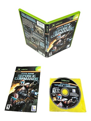 Microsoft Xbox CIB COMPLETE TESTED Star Wars Republic Commando BL